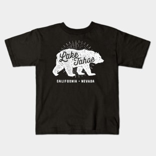 Lake Tahoe Vintage Retro Bear California Nevada Kids T-Shirt